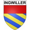 Ingwiller Sticker wappen, gelsenkirchen, augsburg, klebender aufkleber
