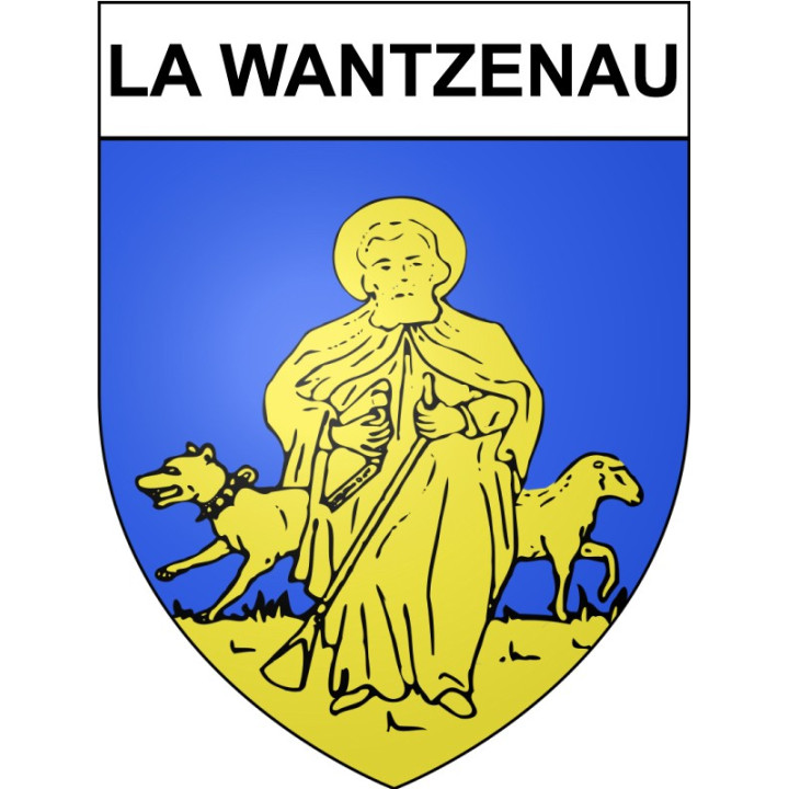 Pegatinas escudo de armas de La Wantzenau adhesivo de la etiqueta engomada
