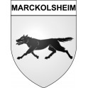 Pegatinas escudo de armas de Marckolsheim adhesivo de la etiqueta engomada