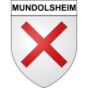 Pegatinas escudo de armas de Mundolsheim adhesivo de la etiqueta engomada