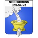 Pegatinas escudo de armas de Niederbronn-les-Bains adhesivo de la etiqueta engomada