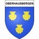 Pegatinas escudo de armas de Oberhausbergen adhesivo de la etiqueta engomada