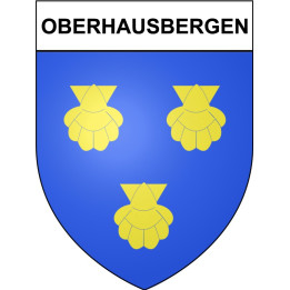 Pegatinas escudo de armas de Oberhausbergen adhesivo de la etiqueta engomada