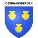 Pegatinas escudo de armas de Oberhausbergen adhesivo de la etiqueta engomada