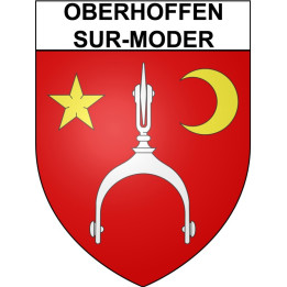 Stickers coat of arms Oberhoffen-sur-Moder adhesive sticker