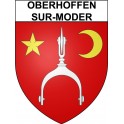 Pegatinas escudo de armas de Oberhoffen-sur-Moder adhesivo de la etiqueta engomada