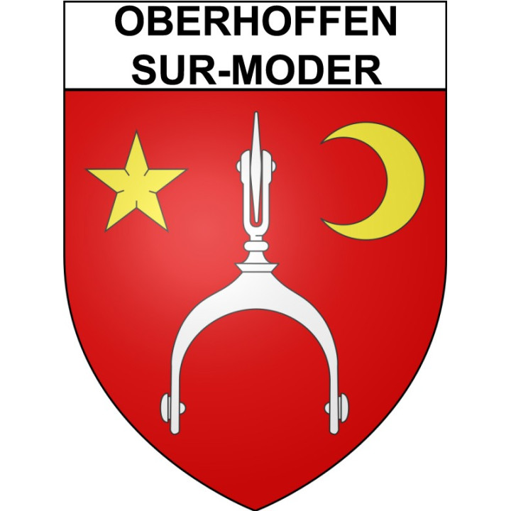 Oberhoffen-sur-Moder 67 ville sticker blason écusson autocollant adhésif