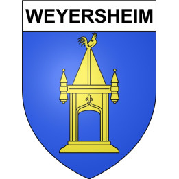 Weyersheim 67 ville sticker blason écusson autocollant adhésif