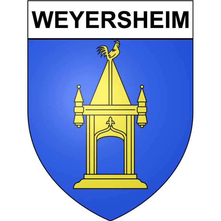 Weyersheim 67 ville sticker blason écusson autocollant adhésif