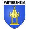 Weyersheim 67 ville sticker blason écusson autocollant adhésif
