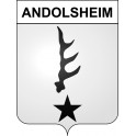 Pegatinas escudo de armas de Andolsheim adhesivo de la etiqueta engomada