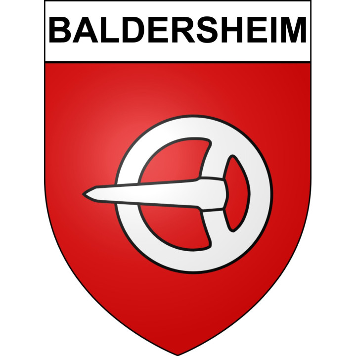 Pegatinas escudo de armas de Baldersheim adhesivo de la etiqueta engomada