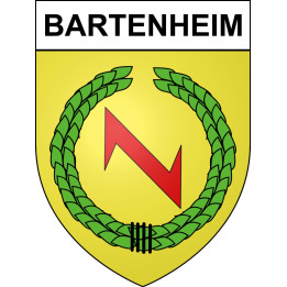 Bartenheim 68 ville sticker blason écusson autocollant adhésif