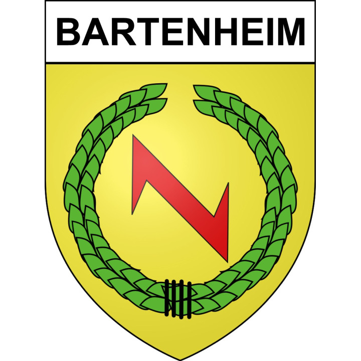 Bartenheim 68 ville sticker blason écusson autocollant adhésif