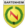 Pegatinas escudo de armas de Bartenheim adhesivo de la etiqueta engomada