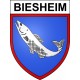 Biesheim 68 ville sticker blason écusson autocollant adhésif