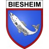 Pegatinas escudo de armas de Biesheim adhesivo de la etiqueta engomada