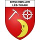 Pegatinas escudo de armas de Bitschwiller-lès-Thann adhesivo de la etiqueta engomada