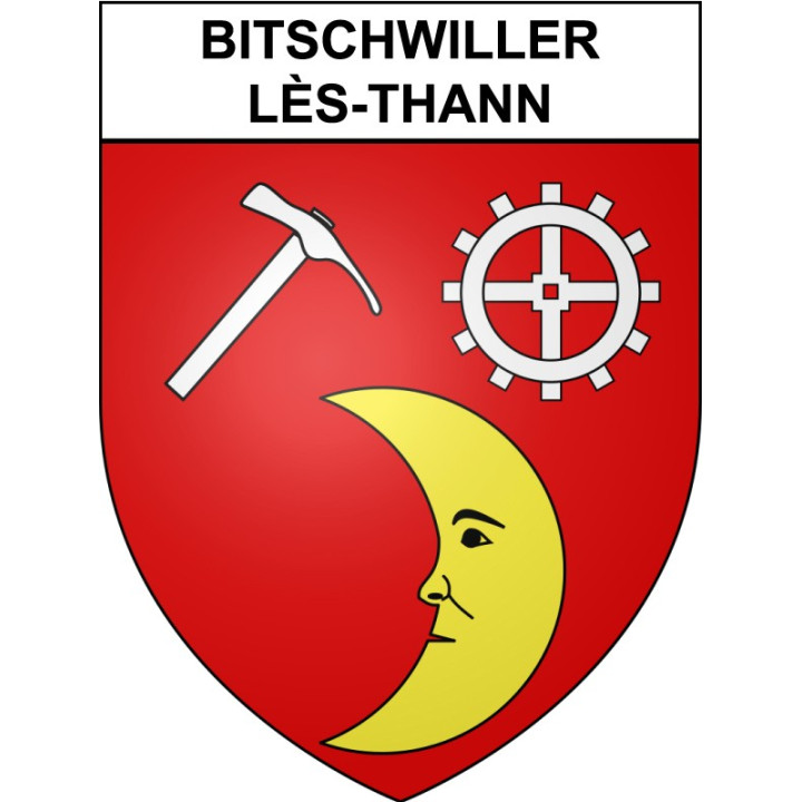 Bitschwiller-lès-Thann Sticker wappen, gelsenkirchen, augsburg, klebender aufkleber