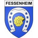 Pegatinas escudo de armas de Fessenheim adhesivo de la etiqueta engomada
