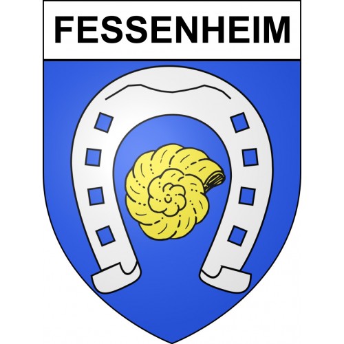 Fessenheim 68 ville sticker blason écusson autocollant adhésif