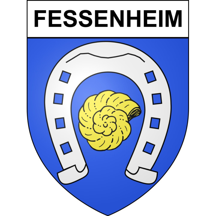 Fessenheim 68 ville sticker blason écusson autocollant adhésif