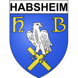 Habsheim Sticker wappen, gelsenkirchen, augsburg, klebender aufkleber