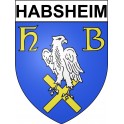 Pegatinas escudo de armas de Habsheim adhesivo de la etiqueta engomada