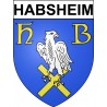 Habsheim 68 ville sticker blason écusson autocollant adhésif