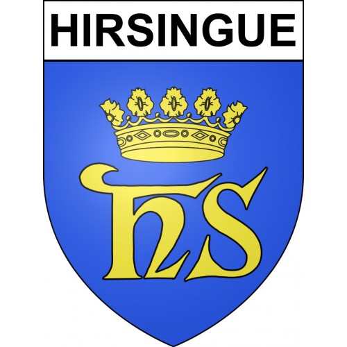 Pegatinas escudo de armas de Hirsingue adhesivo de la etiqueta engomada
