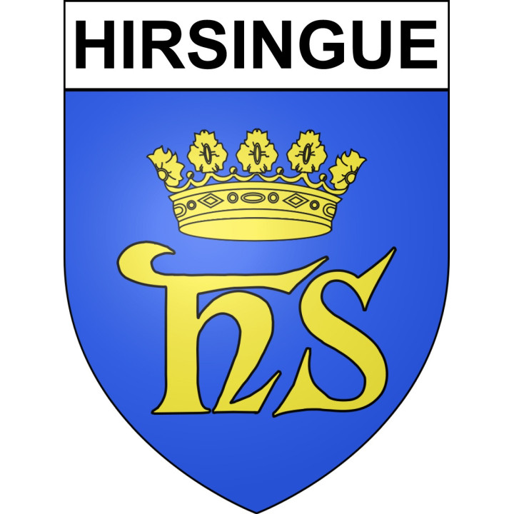 Pegatinas escudo de armas de Hirsingue adhesivo de la etiqueta engomada