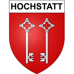 Hochstatt 68 ville sticker blason écusson autocollant adhésif