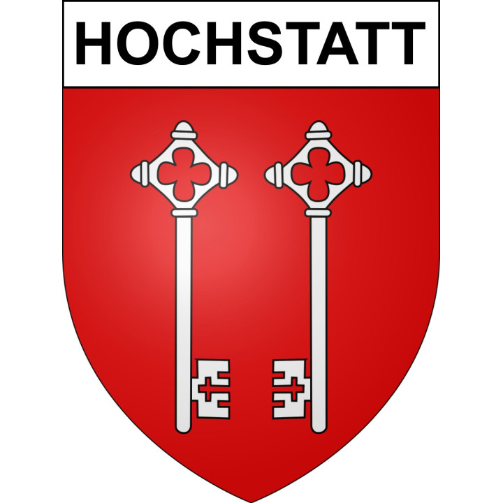 Pegatinas escudo de armas de Hochstatt adhesivo de la etiqueta engomada