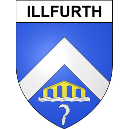 Illfurth 68 ville sticker blason écusson autocollant adhésif