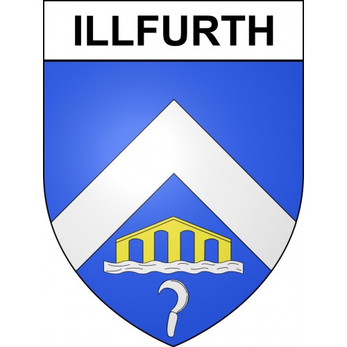 Pegatinas escudo de armas de Illfurth adhesivo de la etiqueta engomada