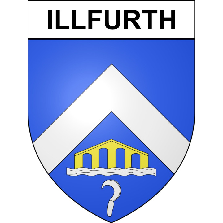 Illfurth Sticker wappen, gelsenkirchen, augsburg, klebender aufkleber