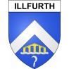 Illfurth Sticker wappen, gelsenkirchen, augsburg, klebender aufkleber