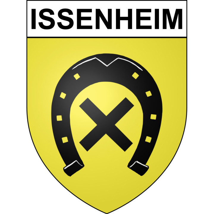 Issenheim 68 ville sticker blason écusson autocollant adhésif