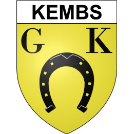 Pegatinas escudo de armas de Kembs adhesivo de la etiqueta engomada