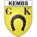 Pegatinas escudo de armas de Kembs adhesivo de la etiqueta engomada