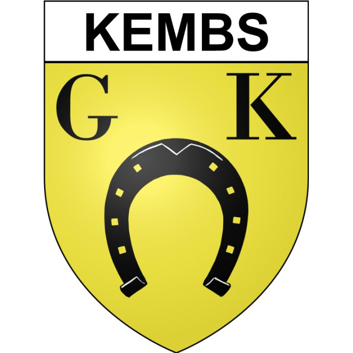 Kembs 68 ville sticker blason écusson autocollant adhésif