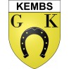 Kembs Sticker wappen, gelsenkirchen, augsburg, klebender aufkleber
