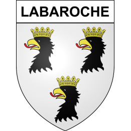 Pegatinas escudo de armas de Labaroche adhesivo de la etiqueta engomada