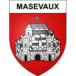 Pegatinas escudo de armas de Masevaux adhesivo de la etiqueta engomada