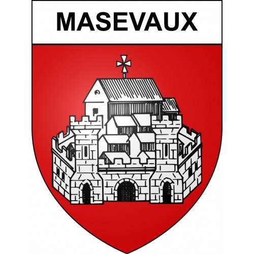 Pegatinas escudo de armas de Masevaux adhesivo de la etiqueta engomada