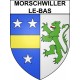 Pegatinas escudo de armas de Morschwiller-le-Bas adhesivo de la etiqueta engomada