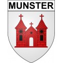 Munster Sticker wappen, gelsenkirchen, augsburg, klebender aufkleber