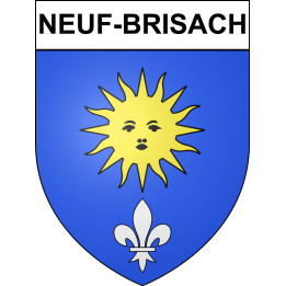 Neuf-Brisach 68 ville sticker blason écusson autocollant adhésif