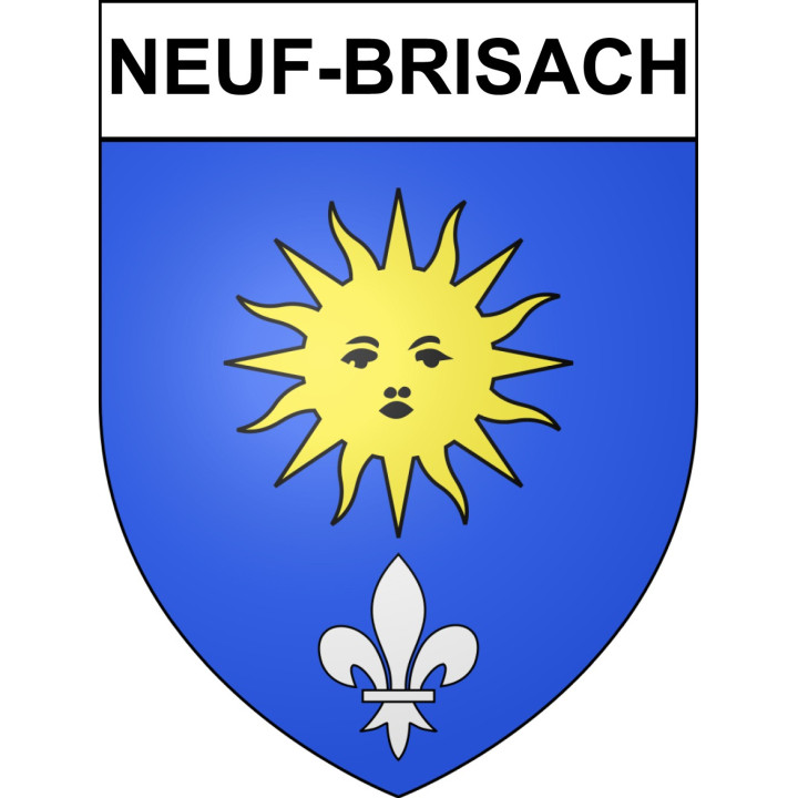 Neuf-Brisach 68 ville sticker blason écusson autocollant adhésif
