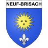 Neuf-Brisach 68 ville sticker blason écusson autocollant adhésif